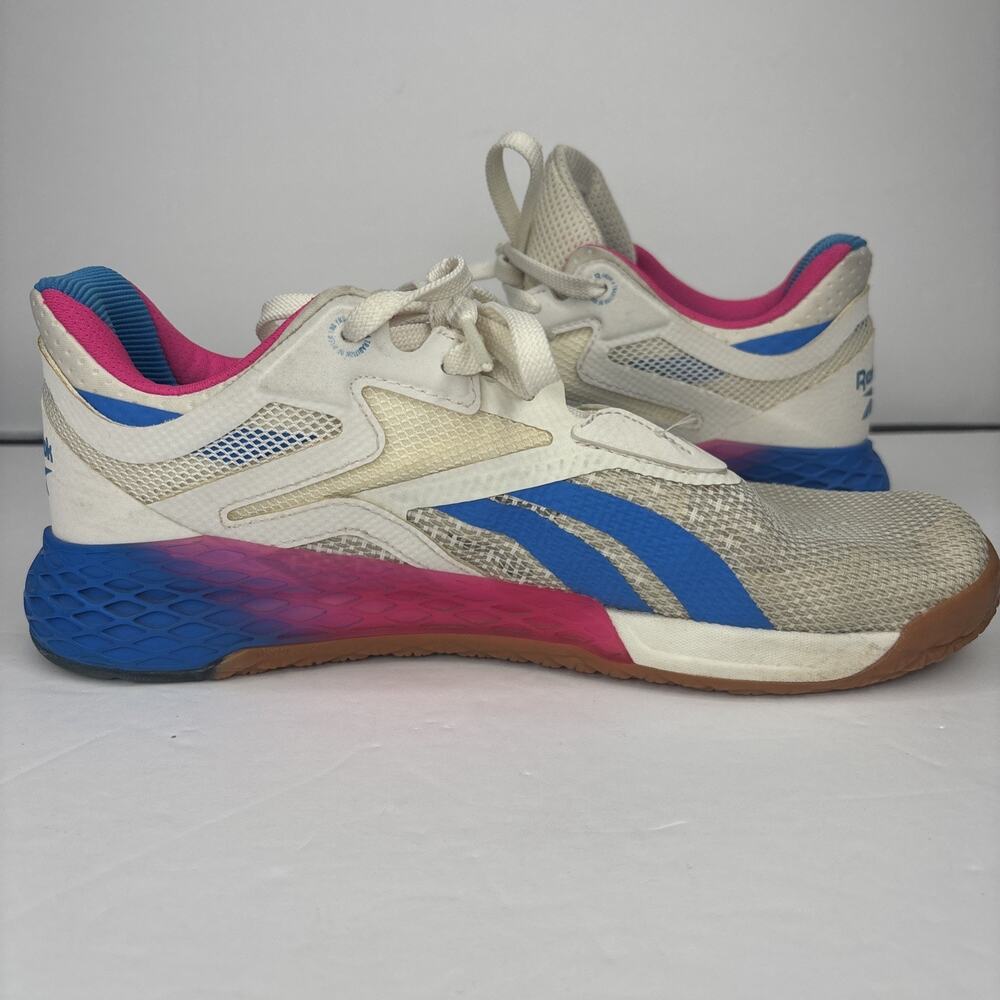 Size 8.5 - Reebok Nano X White Proud Pink Blue W - Picture 7 of 9